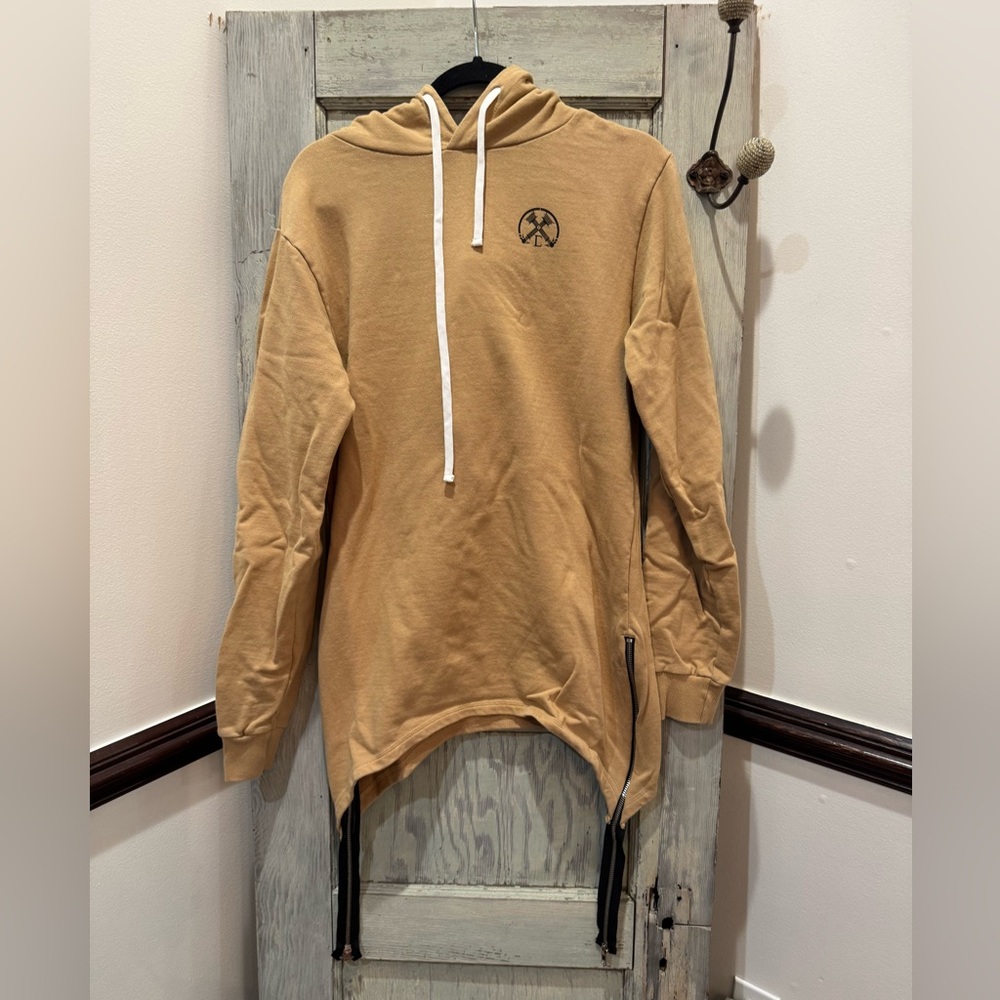Civil Regime hoodie extended zipper Large cotton streetwear